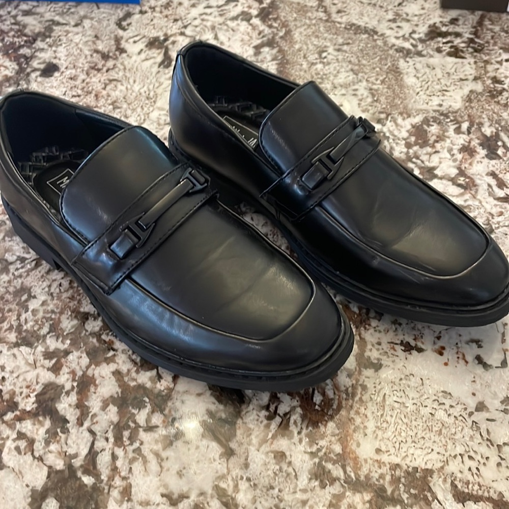 Boys black loafers size 3 - Excellent condition - only worn once!